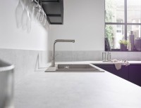 Комплект Смеситель Hansgrohe Talis M54 72808800 сталь + Фартук черный