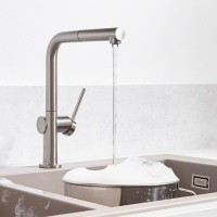 Комплект Смеситель Hansgrohe Talis M54 72808800 сталь + Фартук черный