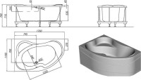 Акриловая ванна Kolpa San Lulu 5007-01 170x110 R