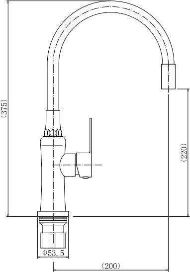 Смеситель для кухни Fashun A54801-8 сатин, белый