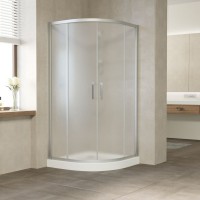 Душевой уголок Vegas Glass ZS 120 07 10 профиль матовый хром, стекло сатин