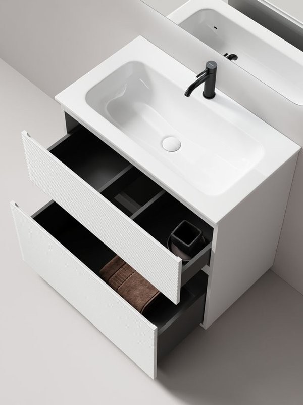 Тумба с раковиной Sancos Folk Floor 80 напольная, bianco, раковина CN7012