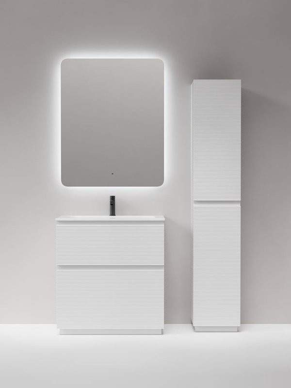 Тумба с раковиной Sancos Folk Floor 80 напольная, bianco, раковина CN7012