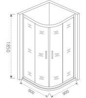 Душевой уголок Good Door Infinity Infinity R-90-C-CH