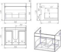 Мебель для ванной комнаты Owl 1975 Sjel подвесная, белый лак, 65