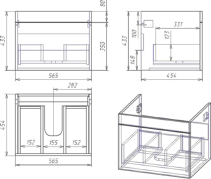 Мебель для ванной комнаты Owl 1975 Sjel подвесная, белый лак, 65