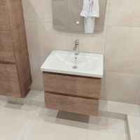 Тумба с раковиной Caprigo Forte 65 подвесная, светлый орех