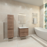 Тумба с раковиной Caprigo Forte 65 подвесная, светлый орех