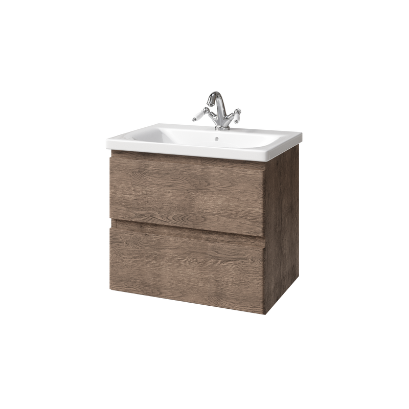 Тумба с раковиной Caprigo Forte 65 подвесная, светлый орех