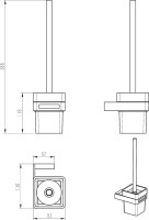 Набор Держатель Boheme Q 10941-GM + Ершик 10954-SGM
