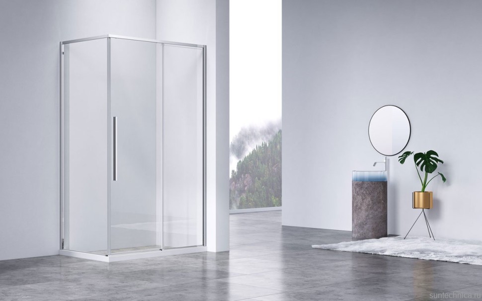 Душевой уголок Vincea Slim-N VSR-4SN8011CL 110х80 см, профиль хром