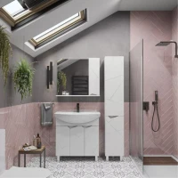 Тумба с раковиной SanStar Каскад 80 белая Тумба с раковиной SanStar Каскад 80 белая