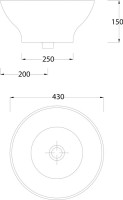 Накладная раковина ArtCeram Fuori TFL002 43 см