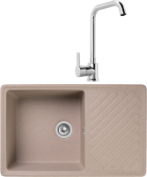 Комплект Мойка GranFest Quarz Z 52 песок + Смеситель MEGA Ege MG-PL10 хром Комплект Мойка GranFest Quarz Z 52 песок + Смеситель MEGA Ege MG-PL10 хром