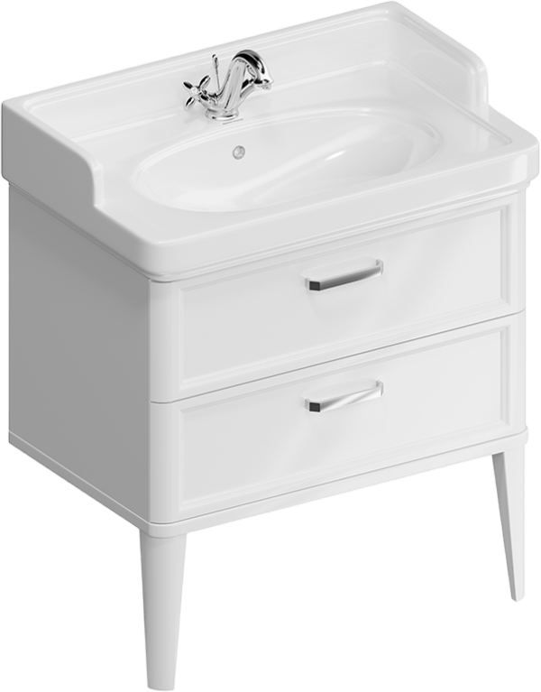 Тумба под раковину KERAMA MARAZZI Pompei N 80 белая, с 2 ящиками