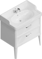 Тумба под раковину KERAMA MARAZZI Pompei N 80 белая, с 2 ящиками