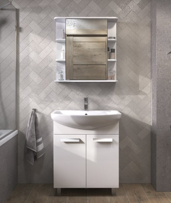 Мебель для ванной комнаты Vigo Hoska 70 2 дверцы, белая