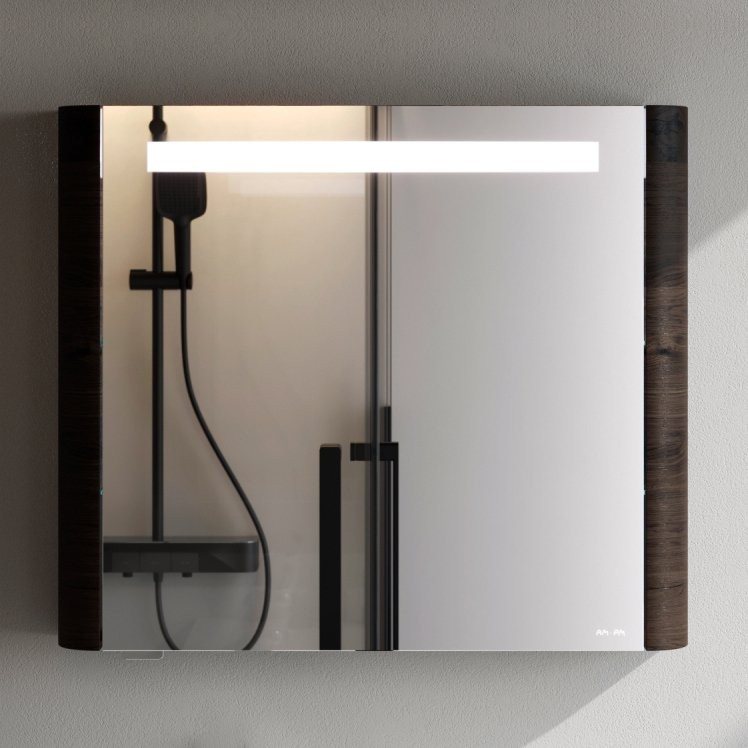 Зеркало-шкаф AM.PM Sensation 80 L табачный дуб