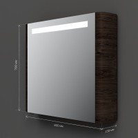 Зеркало-шкаф AM.PM Sensation 80 L табачный дуб