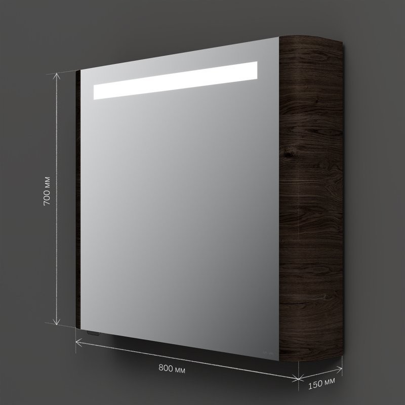 Зеркало-шкаф AM.PM Sensation 80 L табачный дуб
