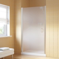 Душевая дверь в нишу Vegas Glass EP Lux 95 07 10 L профиль матовый хром, стекло сатин
