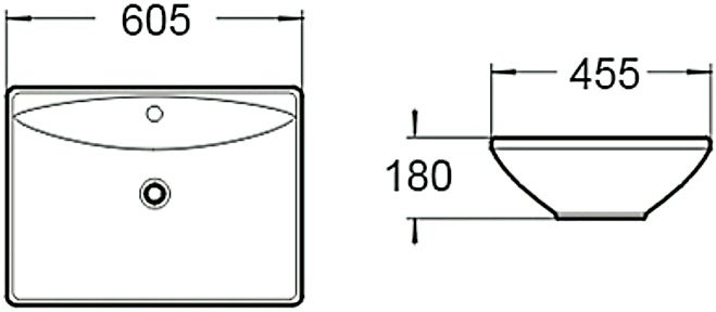 Накладная раковина SantiLine SL-1015