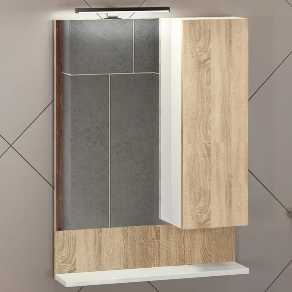 Зеркало Comforty Рига 60 дуб сонома