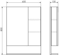 Зеркало Comforty Рига 60 дуб сонома Зеркало Comforty Рига 60 дуб сонома