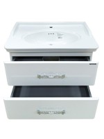 Тумба с раковиной Comforty Неаполь 80 подвесная, белый глянец