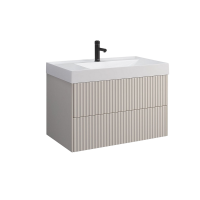 Тумба с раковиной Belux Сиртаки 85 подвесная, светлый миндаль матовый, раковина 850-02