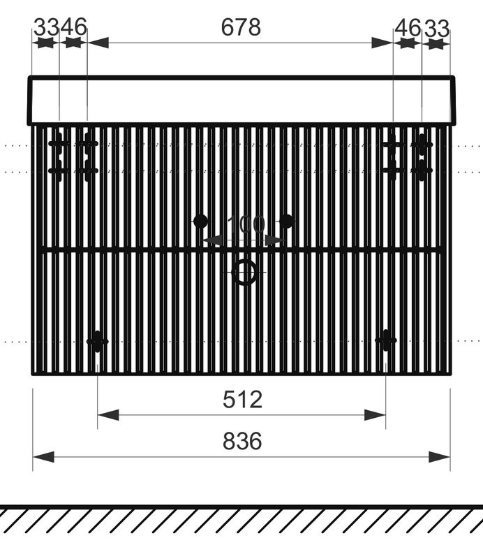 Тумба с раковиной Belux Сиртаки 85 подвесная, светлый миндаль матовый, раковина 850-02