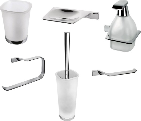 Набор Мыльница Colombo Design Alize B2501 SX + Дозатор B9330 DX + Стакан B2541 + Полотенцедержатель B2531 + Ершик В2506 + Держатель В2508D