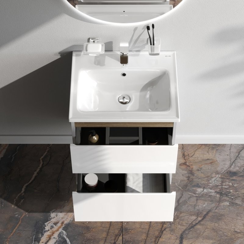 Тумба с раковиной AM.PM X-Joy 55, подвесная, белый глянец