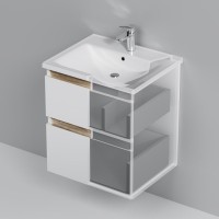 Тумба с раковиной AM.PM X-Joy 55, подвесная, белый глянец