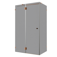 Душевой уголок Wasserkraft Paar 88H10-TG 120х100 см, стекло тонированное, фурнитура розовое золото