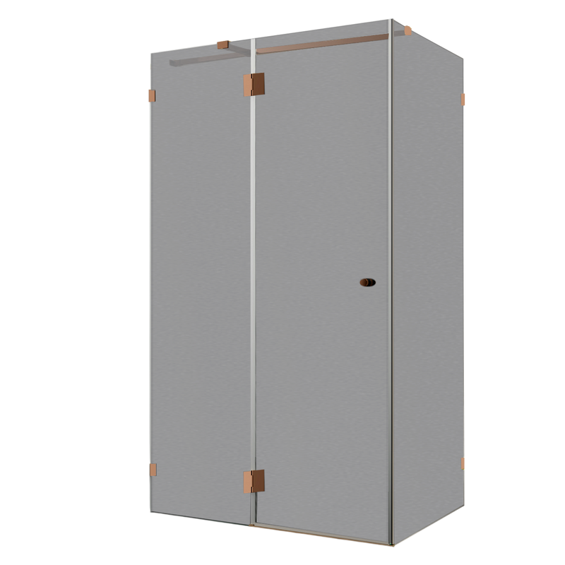 Душевой уголок Wasserkraft Paar 88H10-TG 120х100 см, стекло тонированное, фурнитура розовое золото