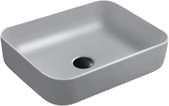 Накладная раковина SantiLine SL-1051MG серая матовая