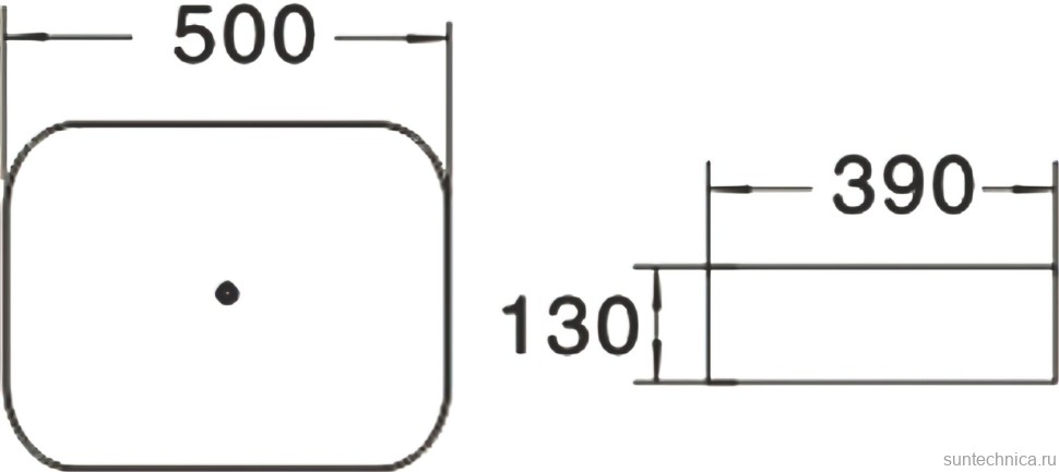 Накладная раковина SantiLine SL-1051MG серая матовая