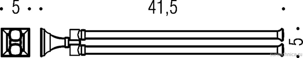 Держатель для полотенец Colombo Design Portofino B3212.BR бронза