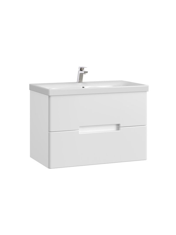 Тумба с раковиной SanStar Ориана 80 подвесная, раковина Cersanit Moduo 80