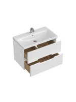 Тумба с раковиной SanStar Ориана 80 подвесная, раковина Cersanit Moduo 80