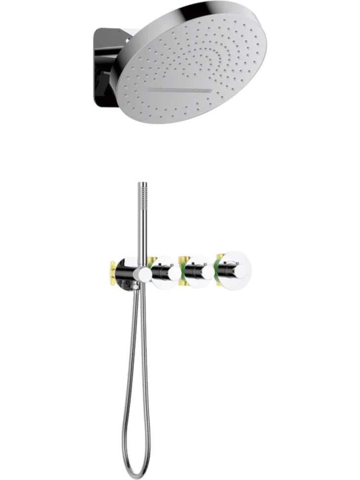 Душевой комплект Timo Saona SX-2329/00SM С ВНУТРЕННЕЙ ЧАСТЬЮ, с термостатом, хром