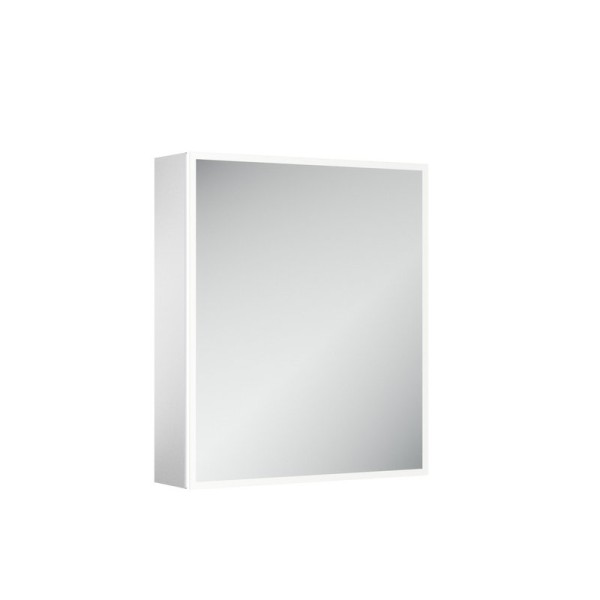 Зеркальный шкаф из алюминия для ванной комнаты Sancos Evoke 600x700х136 мм с LED подсветкой SC8060