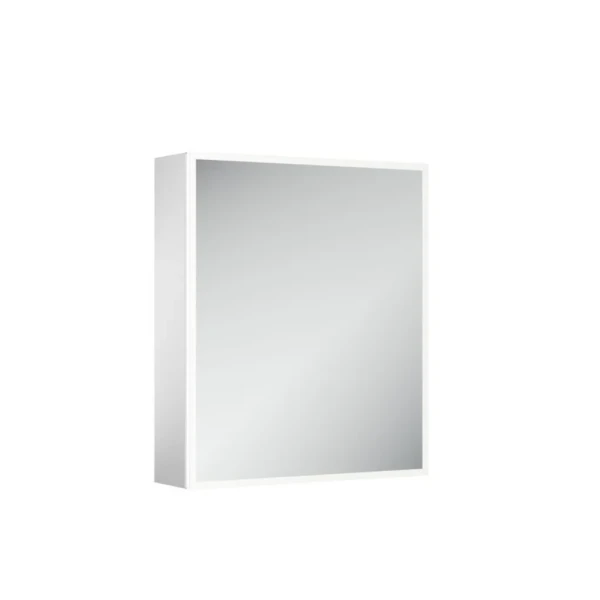 Зеркальный шкаф из алюминия для ванной комнаты Sancos Evoke 600x700х136 мм с LED подсветкой SC8060