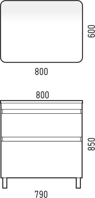 Мебель для ванной комнаты Corozo Алабама 80 напольная