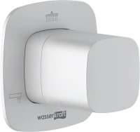Переключатель потоков Wasserkraft Saale A267 С ВНУТРЕННЕЙ ЧАСТЬЮ, на три потребителя, белый soft-touch