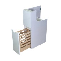 Тумба с раковиной Alavann Cosmetic 85 L под стиральную машину, напольная, глянцевая белая