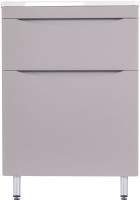 Тумба с раковиной Style Line Бергамо Мини 60 Люкс Plus напольная, антискрейтч серая