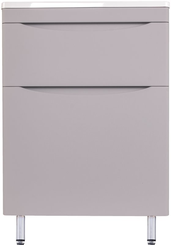 Тумба с раковиной Style Line Бергамо Мини 60 Люкс Plus напольная, антискрейтч серая