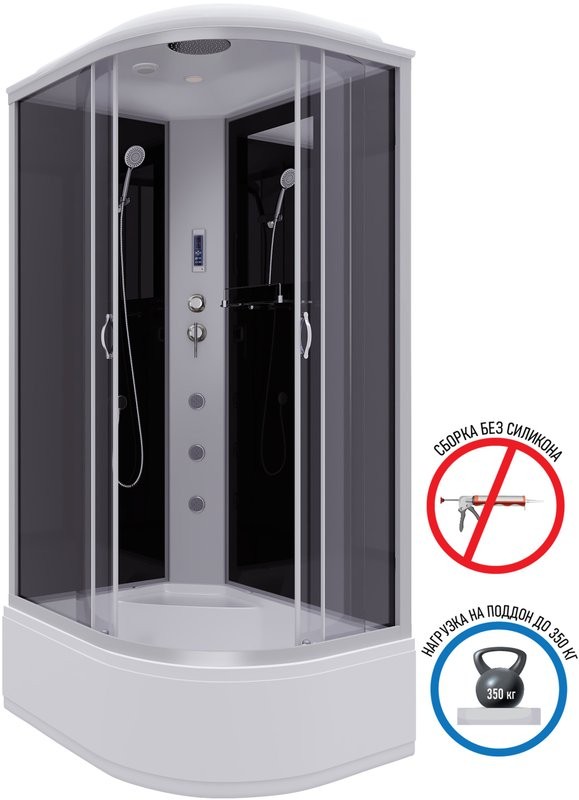 Душевая кабина Niagara Classic NG-2510-14LF 120х80 см, с гидромассажем и пультом управления